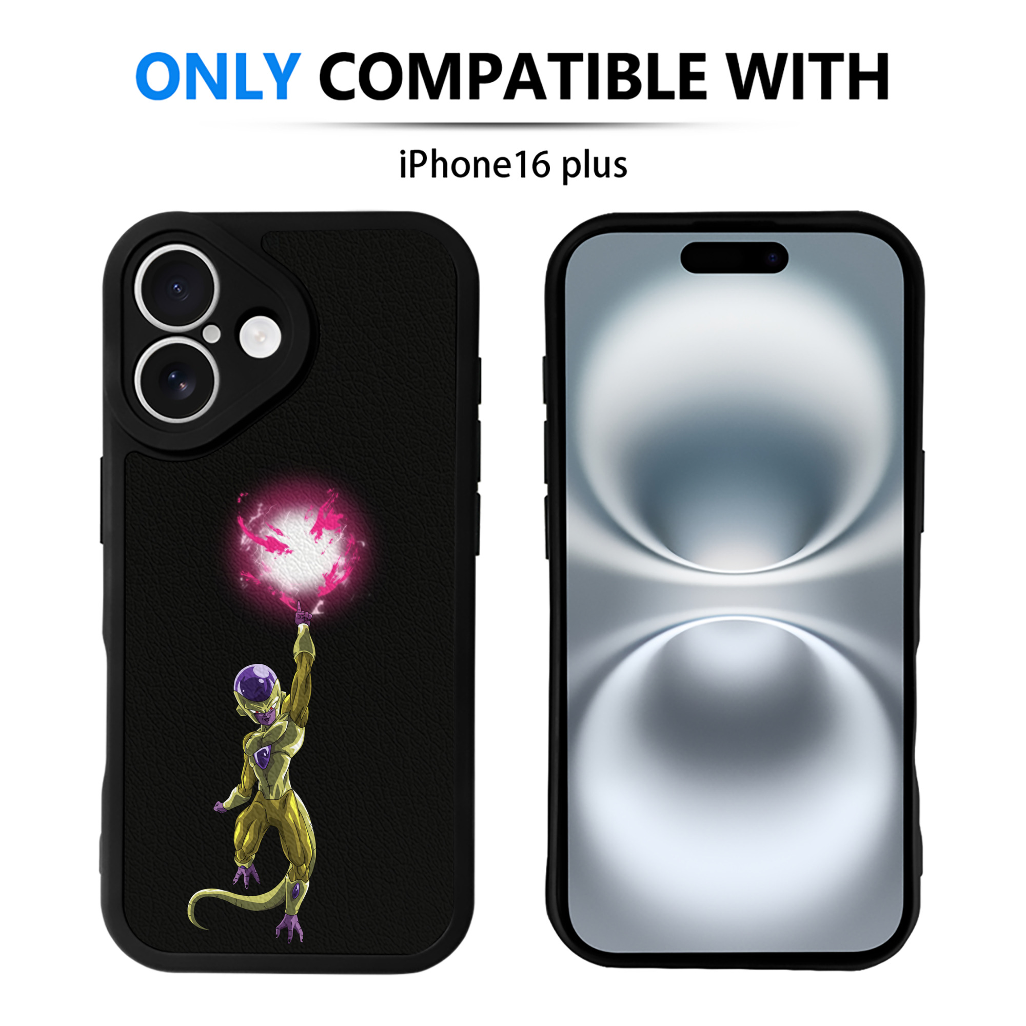 （画像用） ドラゴンボール フリーザ DRAGON BALL Frieza 【iPhone 16シリーズ対応】シリコンスマホケース（レザー調） 材質：シリコン